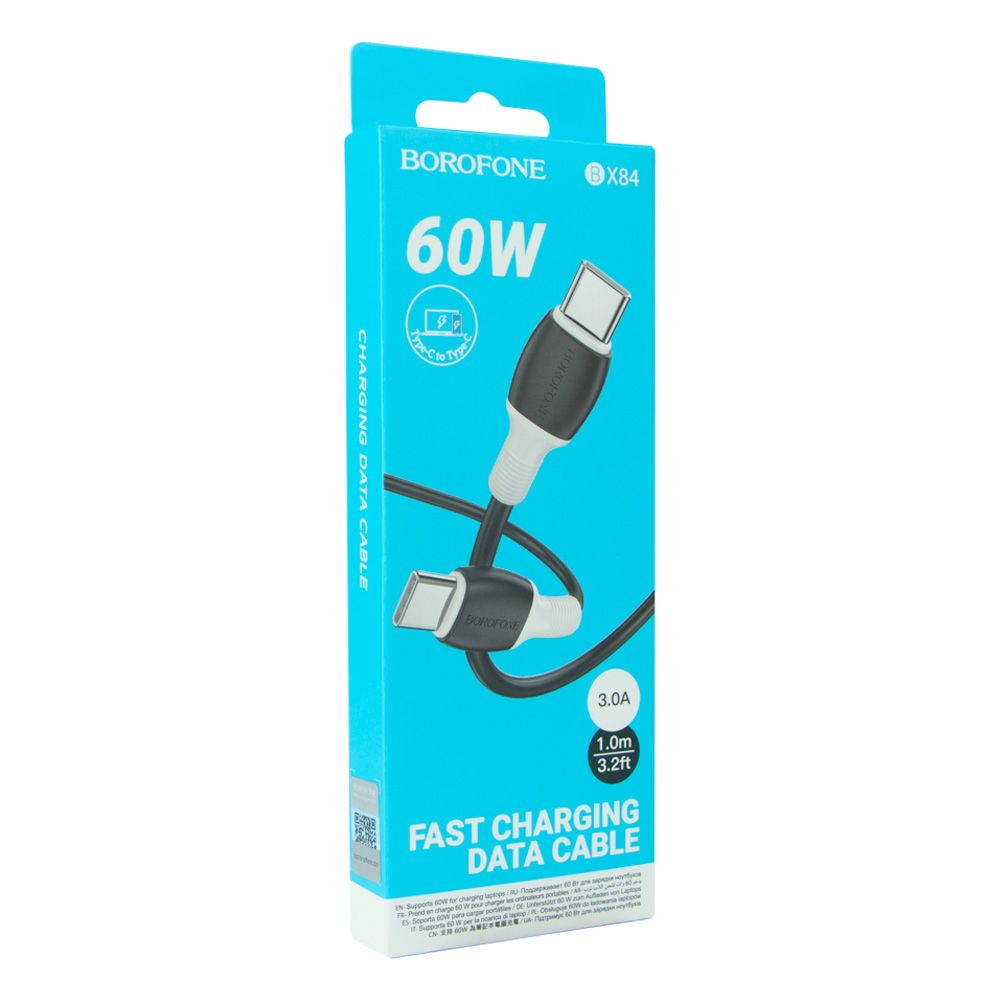 Купить USB BOROFONE BX84 60W (20V/3A) TYPE-C TO TYPE-C