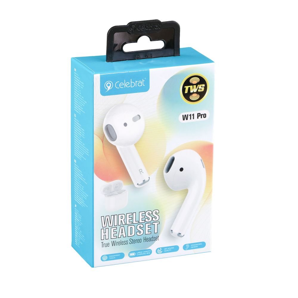 Купить БЛЮТУЗ СТЕРЕО ГАРНИТУРА CELEBRAT TWS-W11 PRO