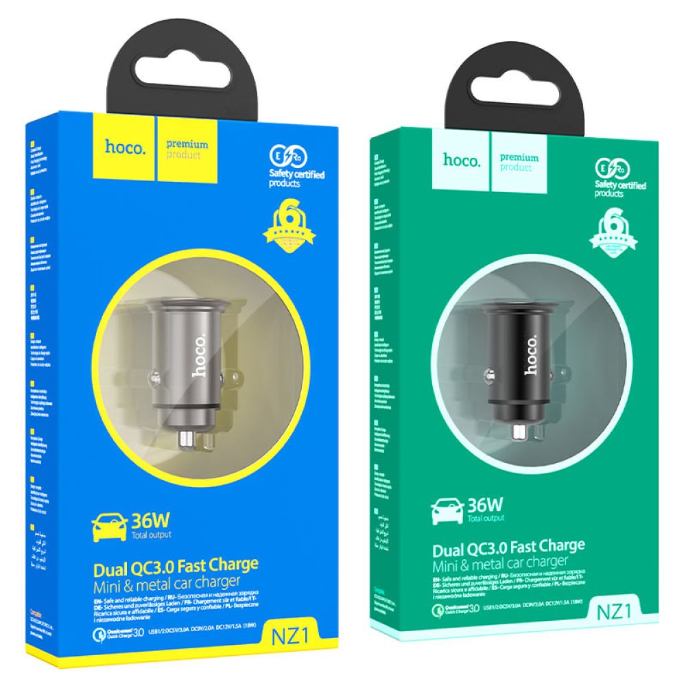 Купить АВТО ЗАРЯДНОЕ УСТРОЙСТВО HOCO NZ1 36W QC3.0