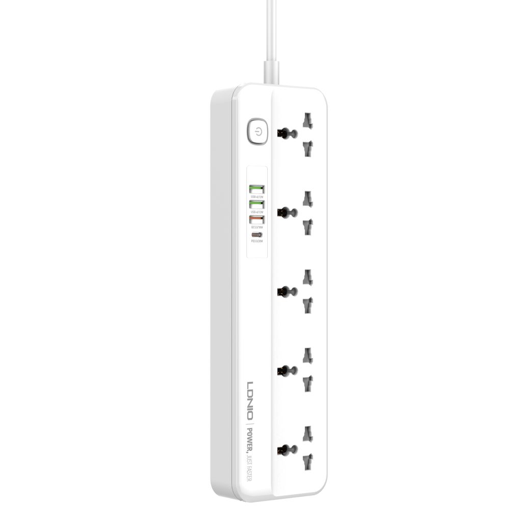 Купить СЕТЕВОЙ УДЛИНИТЕЛЬ LDNIO SC5415 5 UNIVERSAL PORTS /1 PD/1 QC/2 AUTO ID 2M_1