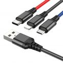 Купить USB HOCO X76 3-IN-1 IP+TYPE-C+MICRO 2A_2