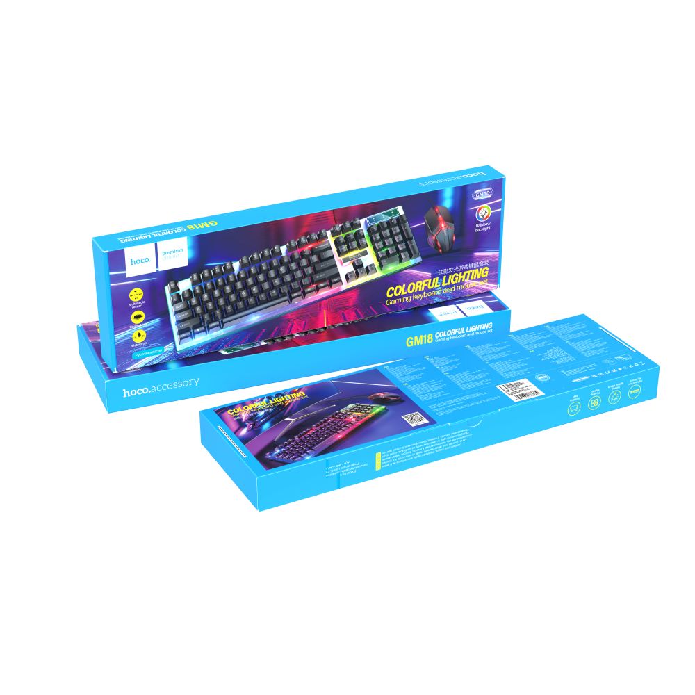 Купить КЛАВИАТУРА И МЫШЬ ИГРОВАЯ HOCO GM18