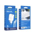 Купить СЕТЕВОЕ ЗАРЯДНОЕ УСТРОЙСТВО BOROFONE BN7 PD20W+QC3.0 TYPE-C TO LIGHTNING