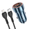 Купить АВТО ЗАРЯДНОЕ УСТРОЙСТВО HOCO Z46A PD20W+QC3.0 TYPE C TO LIGHTNING_1