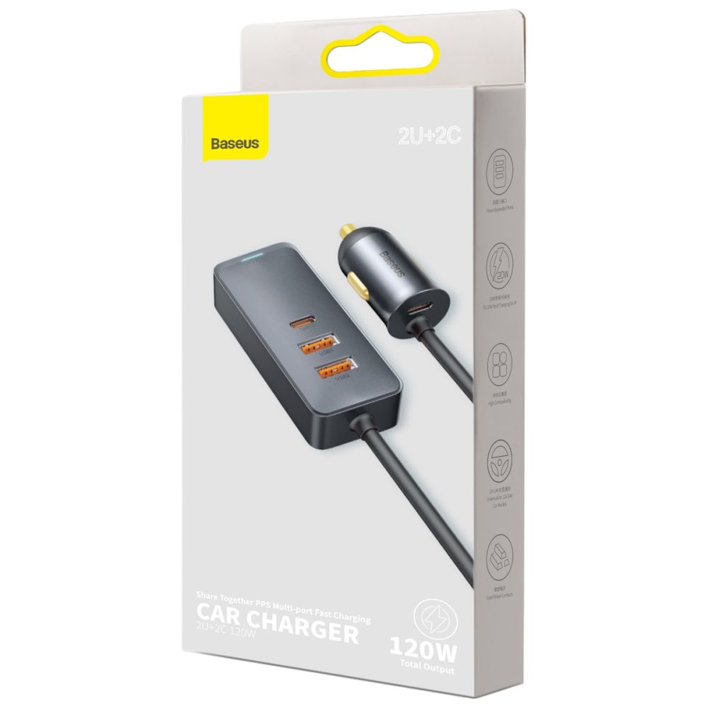 Купить АВТО ЗАРЯДНОЕ УСТРОЙСТВО BASEUS SHARE TOGETHER PPS MULTI-PORT 120W CCBT-A