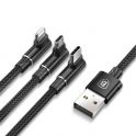 Купить USB BASEUS MVP 3-IN-1 USB TO MICRO / LIGHTNING / TYPE-C 3.5A 1.2M CAMLT-WZ_1