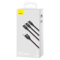 Купить USB BASEUS RAPID 3-IN-1 USB TO MICRO / LIGHTNING / TYPE-C 3.5A 1.2M CAJS0000_1