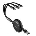 Купить USB BASEUS GOLDEN LOOP 3-IN-1 USB TO MICRO / LIGHTNING / TYPE-C 3.5A 1.2M CAMLT-JH_4