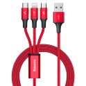 Купить USB BASEUS RAPID 3-IN-1 USB TO MICRO / LIGHTNING / TYPE-C 3.5A 1.2M CAJS0000_3