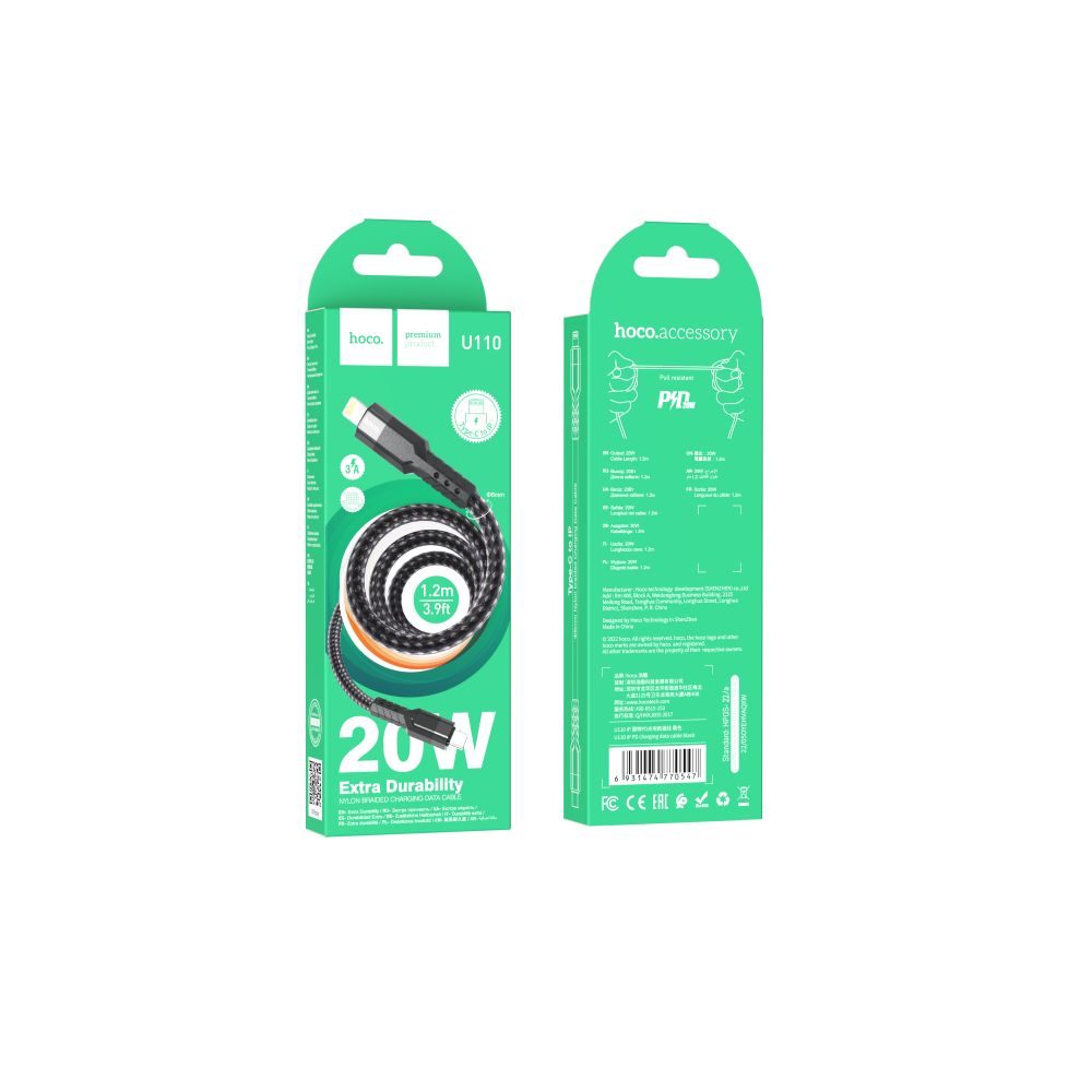 Купить USB HOCO U110 PD TYPE-C TO LIGHTNING 1.2M_1