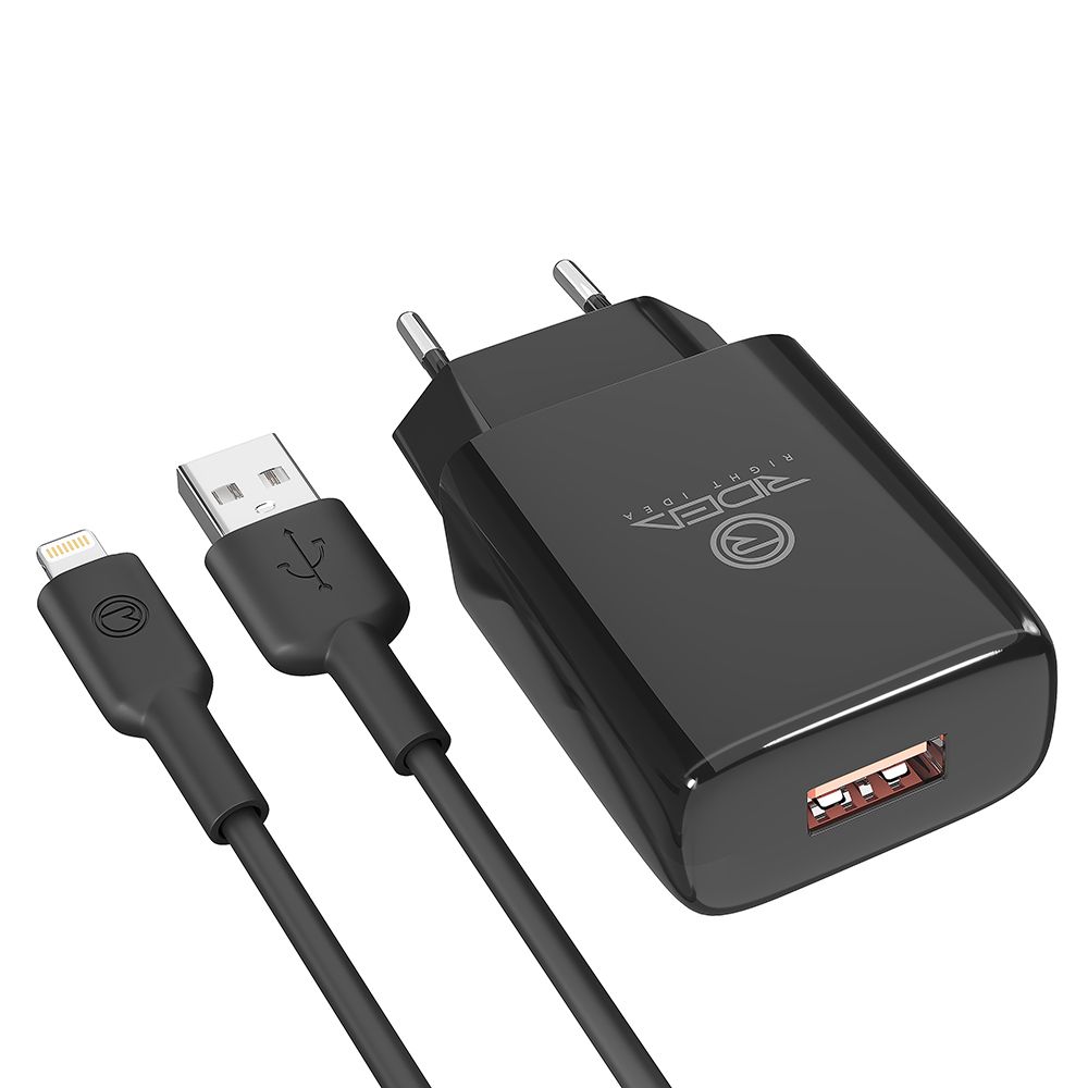 Купить СЕТЕВОЕ ЗАРЯДНОЕ УСТРОЙСТВО RIDEA RW-11311 ELEMENT LIGHTNING 2.1 A_3