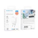 Купить СЕТЕВОЕ ЗАРЯДНОЕ УСТРОЙСТВО BOROFONE BA77A INSIGHTFUL PD/QC 30W TYPE-C TO TYPE-C