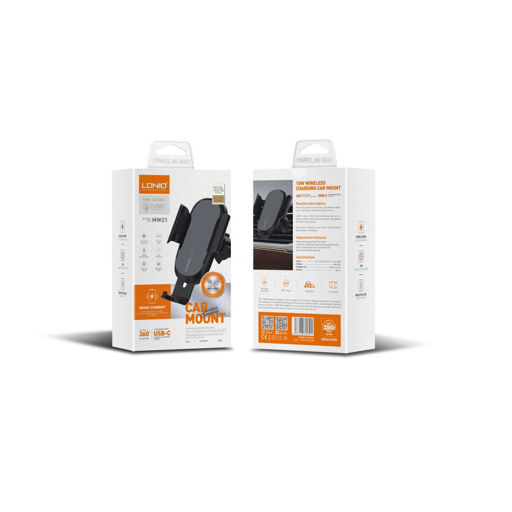 Купить АВТОДЕРЖАТЕЛЬ LDNIO MW21 WIRELESS 15W