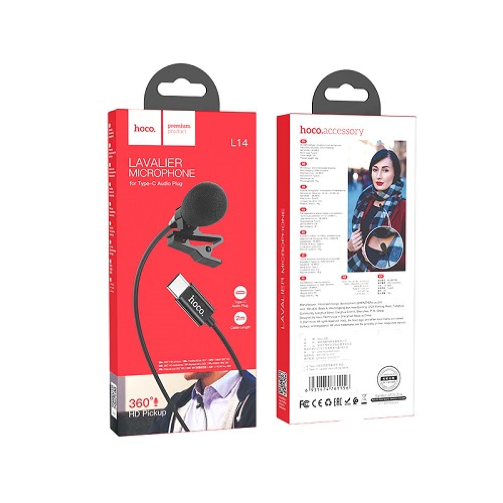 Купить МИКРОФОН ПЕТЛИЧНЫЙ HOCO L14 TYPE-C
