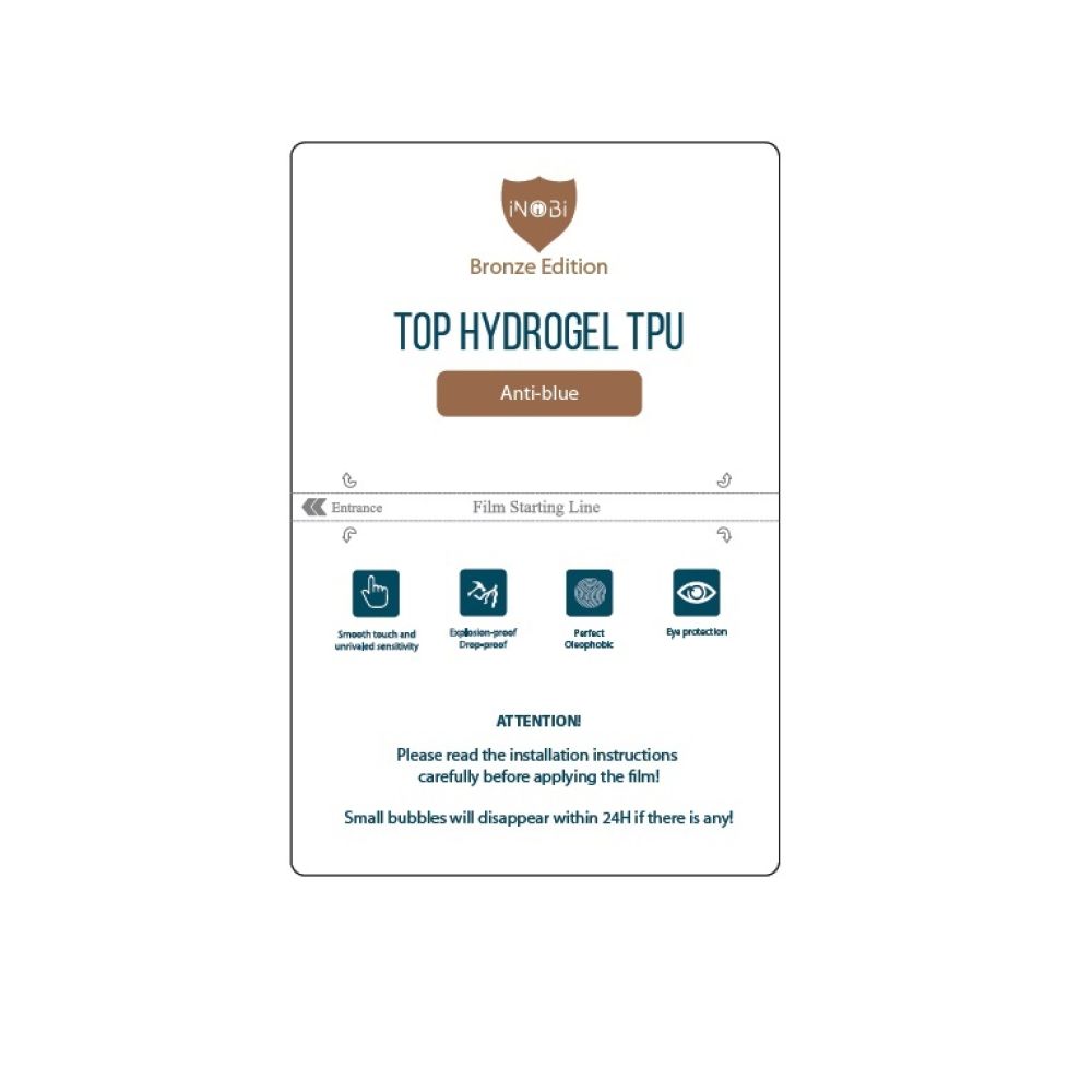 Купить ГИДРОГЕЛЬ ПЛЁНКА INOBI BRONZE PB-003 / 25 ШТУК (ГЛЯНЕЦ АНТИ-СИНИЙ)_1