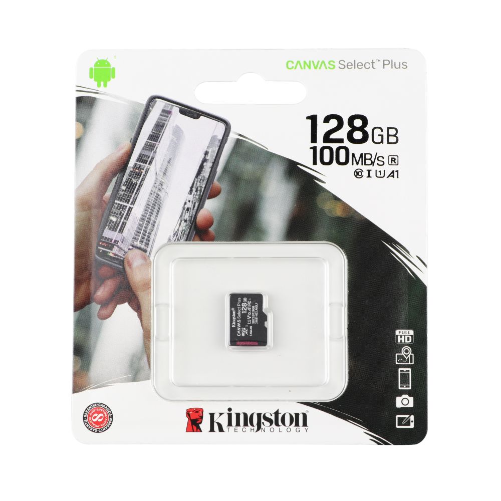 Купить КАРТА ПАМЯТИ KINGSTON CANVAS SELECT PLUS MICROSDXC (UHS-1) 128GB 10 CLASS