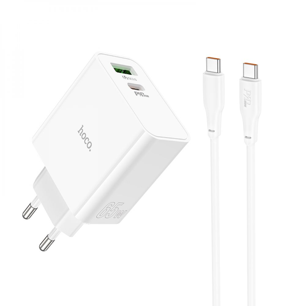 Купить СЕТЕВОЕ ЗАРЯДНОЕ УСТРОЙСТВО HOCO C113A AWESOME PD+QC 65W TYPE-C TO TYPE-C_1