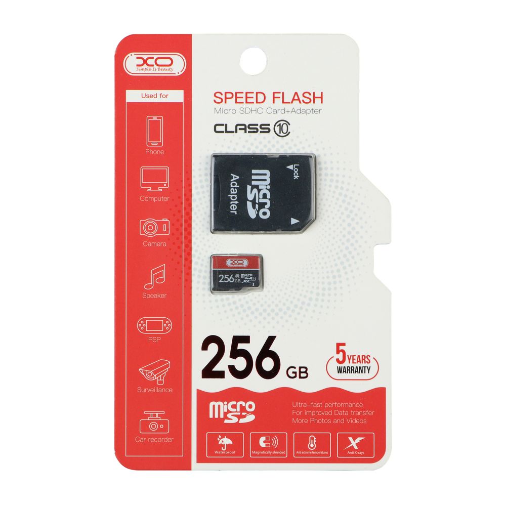 Купить КАРТА ПАМЯТИ XO MICROSDXC 256GB 10 CLASS & ADAPTER