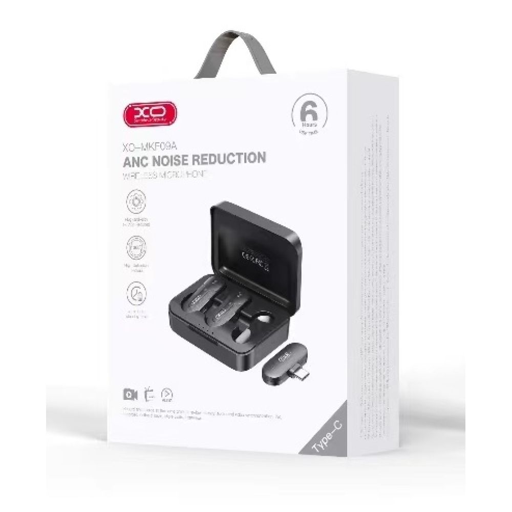 Купить МИКРОФОН ПЕТЛИЧНЫЙ БЕСПРОВОДНОЙ XO MKF09A TWIN TYPE-C_1