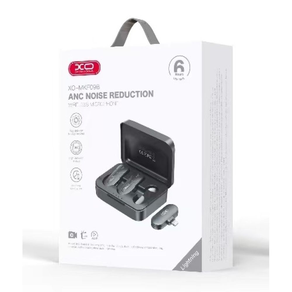 Купить МИКРОФОН ПЕТЛИЧНЫЙ БЕСПРОВОДНОЙ XO MKF09B TWIN LIGHTNING