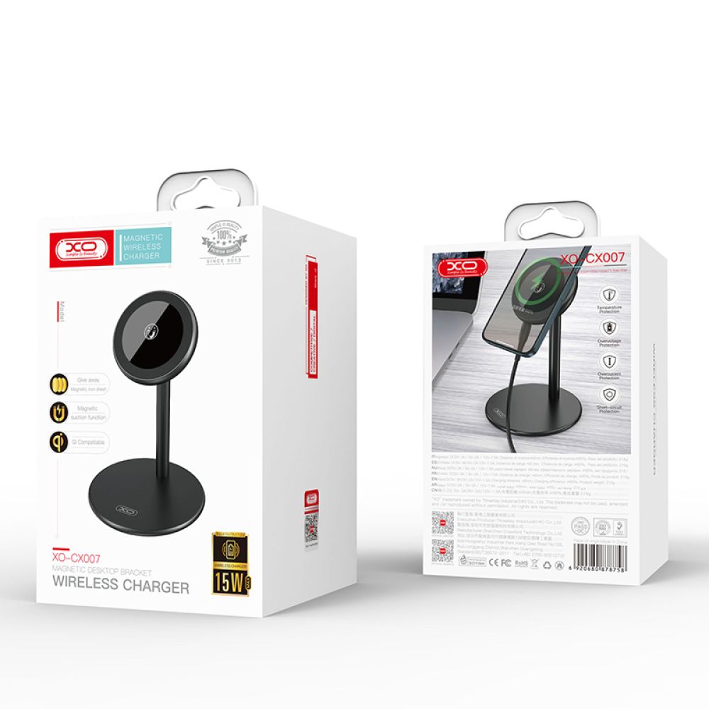 Купить БЕСПРОВОДНОЕ ЗАРЯДНОЕ УСТРОЙСТВО XO CX007 MAGNETIC WIRELESS 15W