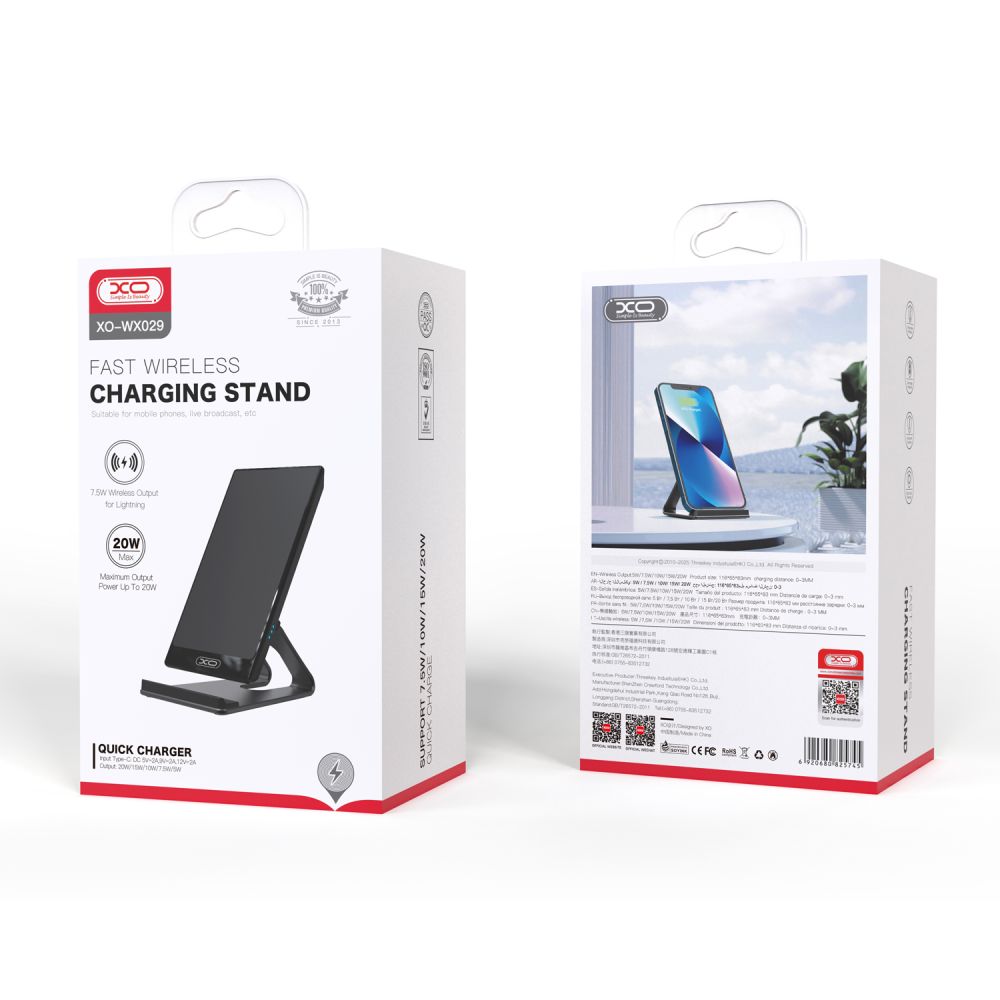 Купить БЕСПРОВОДНОЕ ЗАРЯДНОЕ УСТРОЙСТВО XO-WX029 20W