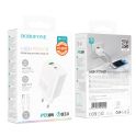 Купить СЕТЕВОЕ ЗАРЯДНОЕ УСТРОЙСТВО BOROFONE BA75A POWERFULL PD+QC 30W TYPE-C TO LIGHTNING