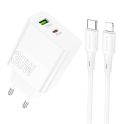 Купить СЕТЕВОЕ ЗАРЯДНОЕ УСТРОЙСТВО BOROFONE BA75A POWERFULL PD+QC 30W TYPE-C TO LIGHTNING_1