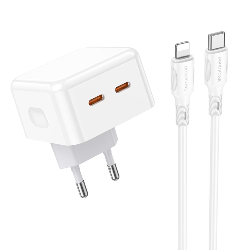 Купить СЕТЕВОЕ ЗАРЯДНОЕ УСТРОЙСТВО BOROFONE BA76A SOURCE PD/QC 35W TYPE-C TO LIGHTNING_1