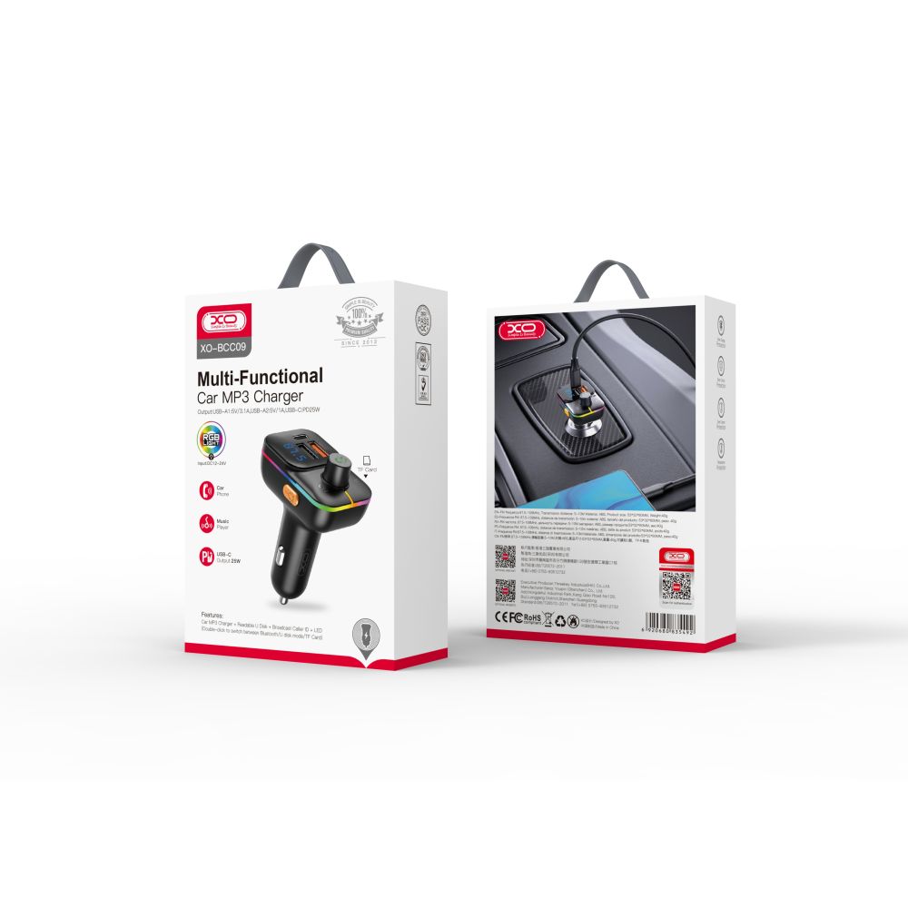 Купить МОДУЛЯТОР XO BCC09 TF CARD SLOT+PD25W AMBIENT LIGHT