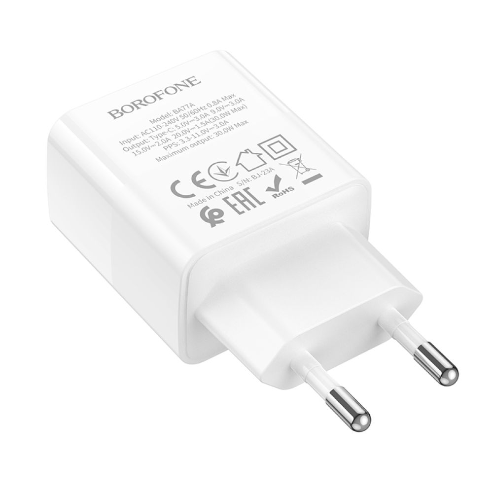 Купить СЕТЕВОЕ ЗАРЯДНОЕ УСТРОЙСТВО BOROFONE BA77A INSIGHTFUL PD/QC 30W_3