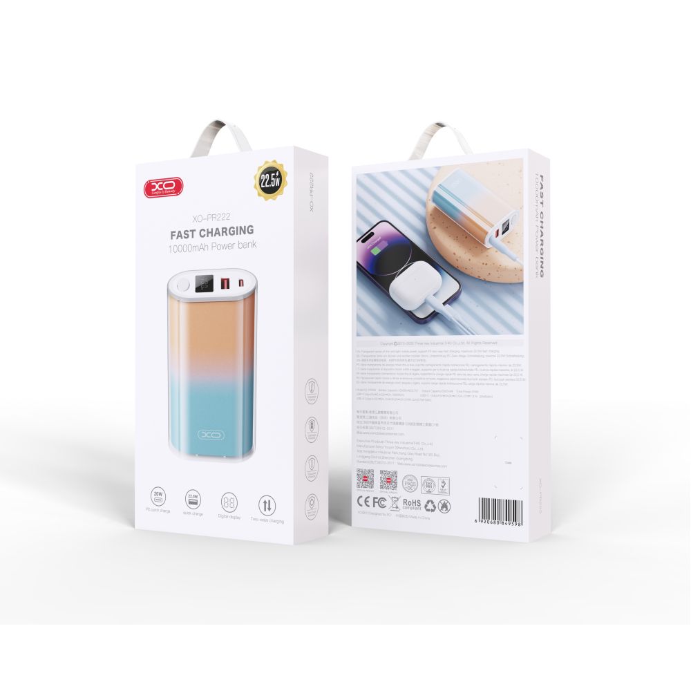 Купить POWER BANK XO PR222 QC22.5W PD20W 10000 MAH