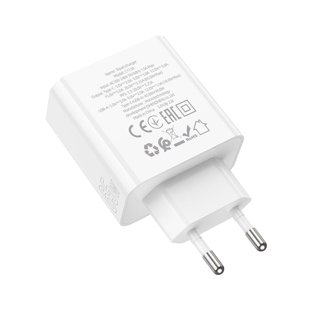 Купить СЕТЕВОЕ ЗАРЯДНОЕ УСТРОЙСТВО HOCO C113A AWESOME PD+QC 65W_6