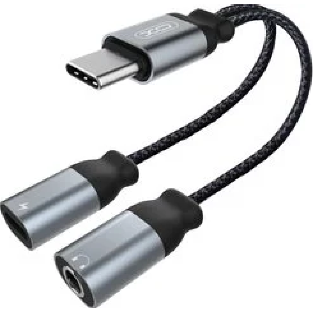 Купить ПЕРЕХОДНИК XO NBR160B  AUDIO ADAPT TYPE-C TO TYPE-C +3.5MM CONNECTOR_1