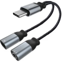 Купить ПЕРЕХОДНИК XO NBR160B  AUDIO ADAPT TYPE-C TO TYPE-C +3.5MM CONNECTOR_1