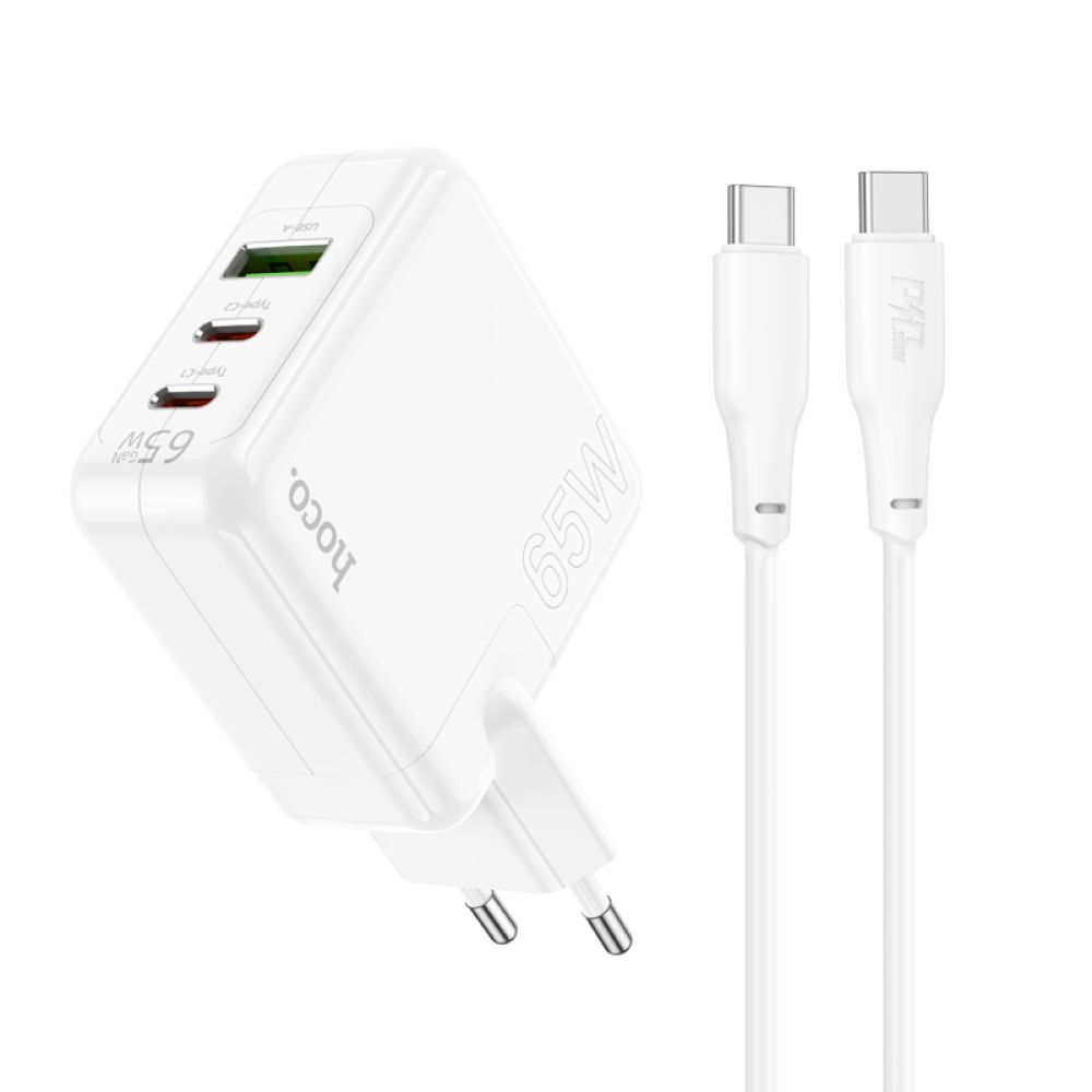 Купить СЕТЕВОЕ ЗАРЯДНОЕ УСТРОЙСТВО HOCO C115A HEADER PD65W/QC (2C1A) GAN TYPE-C TO TYPE-C_6