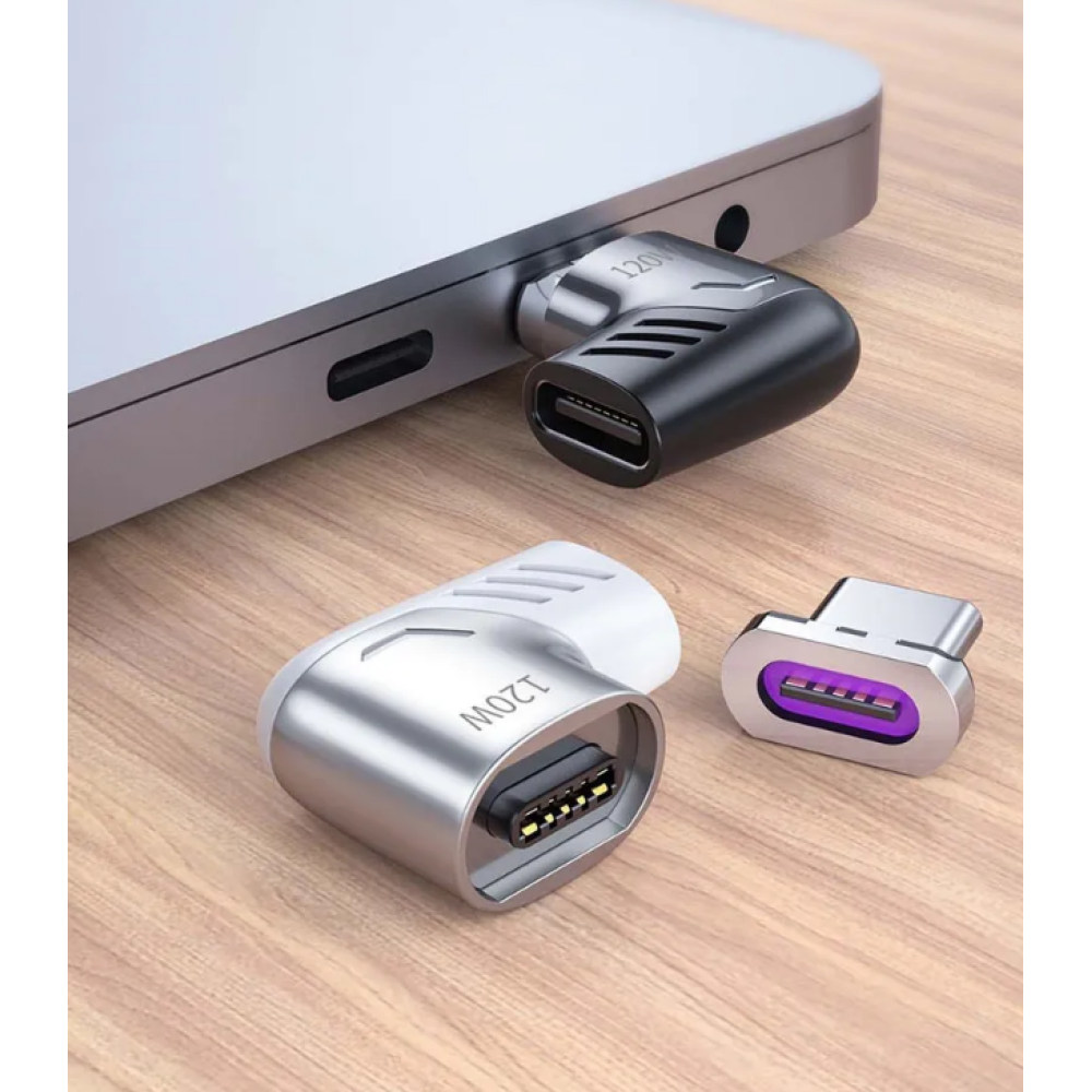Купить АДАПТЕР MAGNETIC TYPE-C 120W УГЛОВОЙ 90 ГРАДУСОВ_1