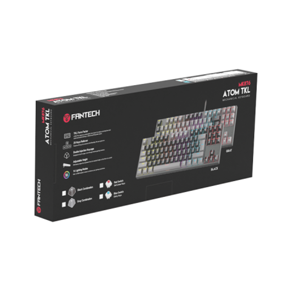 Купить КЛАВИАТУРА ИГРОВАЯ FANTECH ATOM MK876 BLUE SWITCH