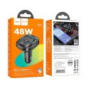 Купить МОДУЛЯТОР HOCO E76 POLE PD48W+QC3.0 CAR BT FM TRANSMITTER_1