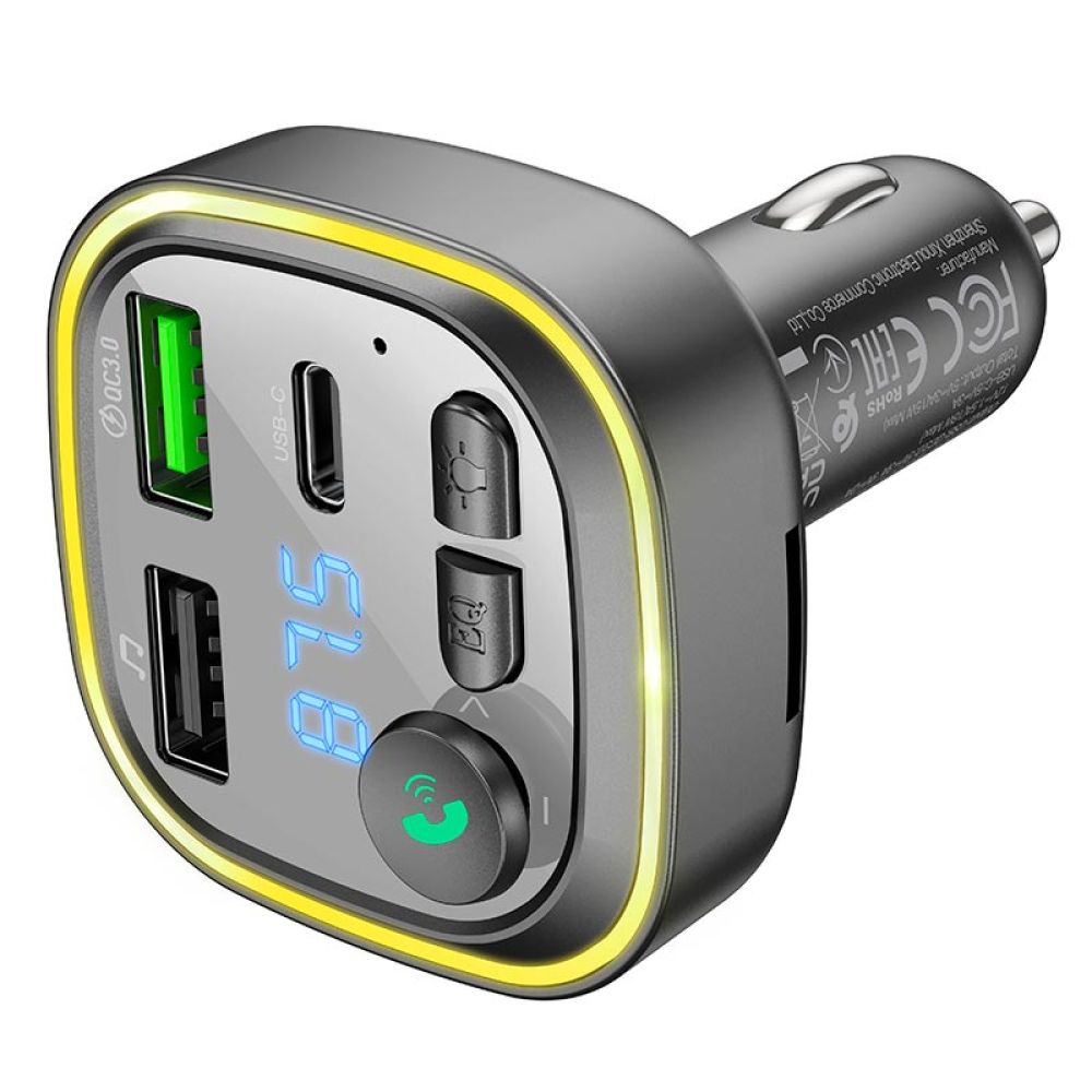 Купить МОДУЛЯТОР BOROFONE BC48 BROAD QC3.0 CAR BT FM TRANSMITTER_4
