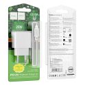 Купить СЕТЕВОЕ ЗАРЯДНОЕ УСТРОЙСТВО HOCO CS13A 1USB-C PD/QC 20W+TYPE-C TO LIGHTNING_1