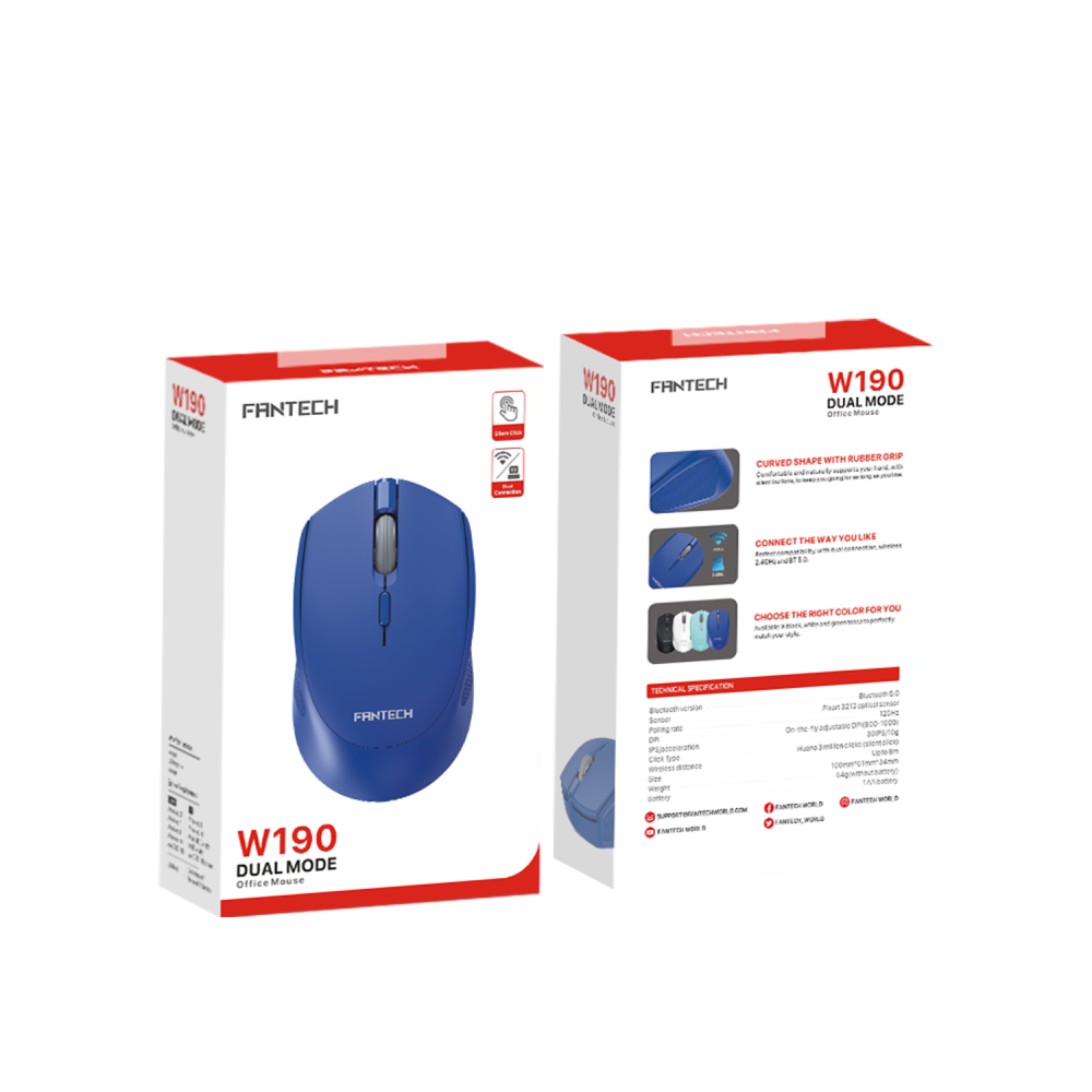 Купить WIRELESS МЫШЬ FANTECH W190 SILENT CLICK