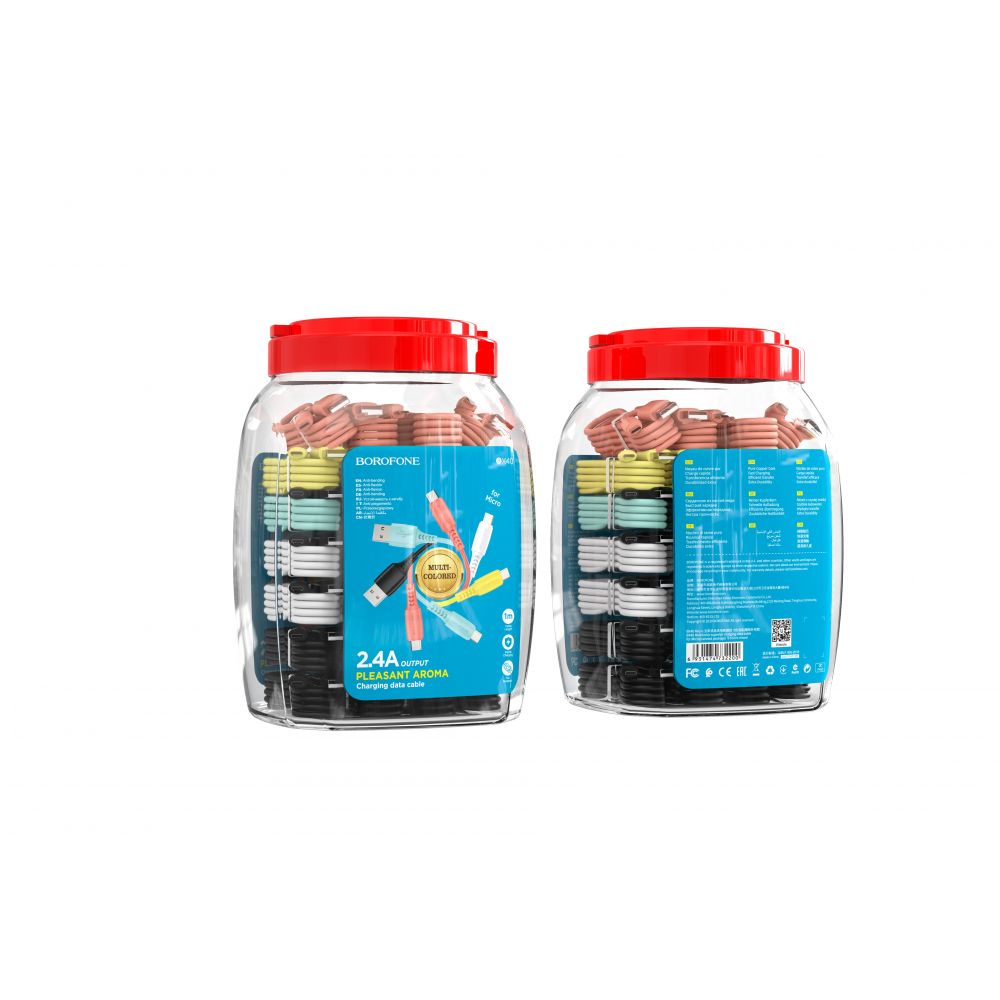 Купить USB BOROFONE BX40 MULTICOLOR MICRO 5 COLORS MIXED 30ШТ