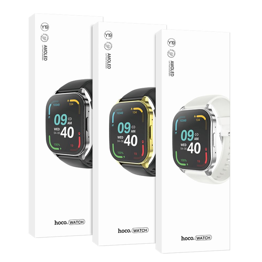 Купить СМАРТ ЧАСЫ HOCO Y19 AMOLED_1