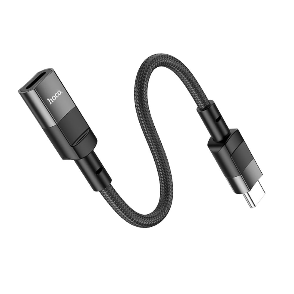 Купить USB ПЕРЕХОДНИК HOCO U107 TYPE-C MALE TO IP FEMALE ADAPTER 10 CM/10W_5