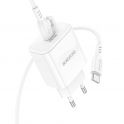 Купить СЕТЕВОЕ ЗАРЯДНОЕ УСТРОЙСТВО BOROFONE BA81A 1USB-C PD/QC 20W+TYPE-C TO TYPE-C_5