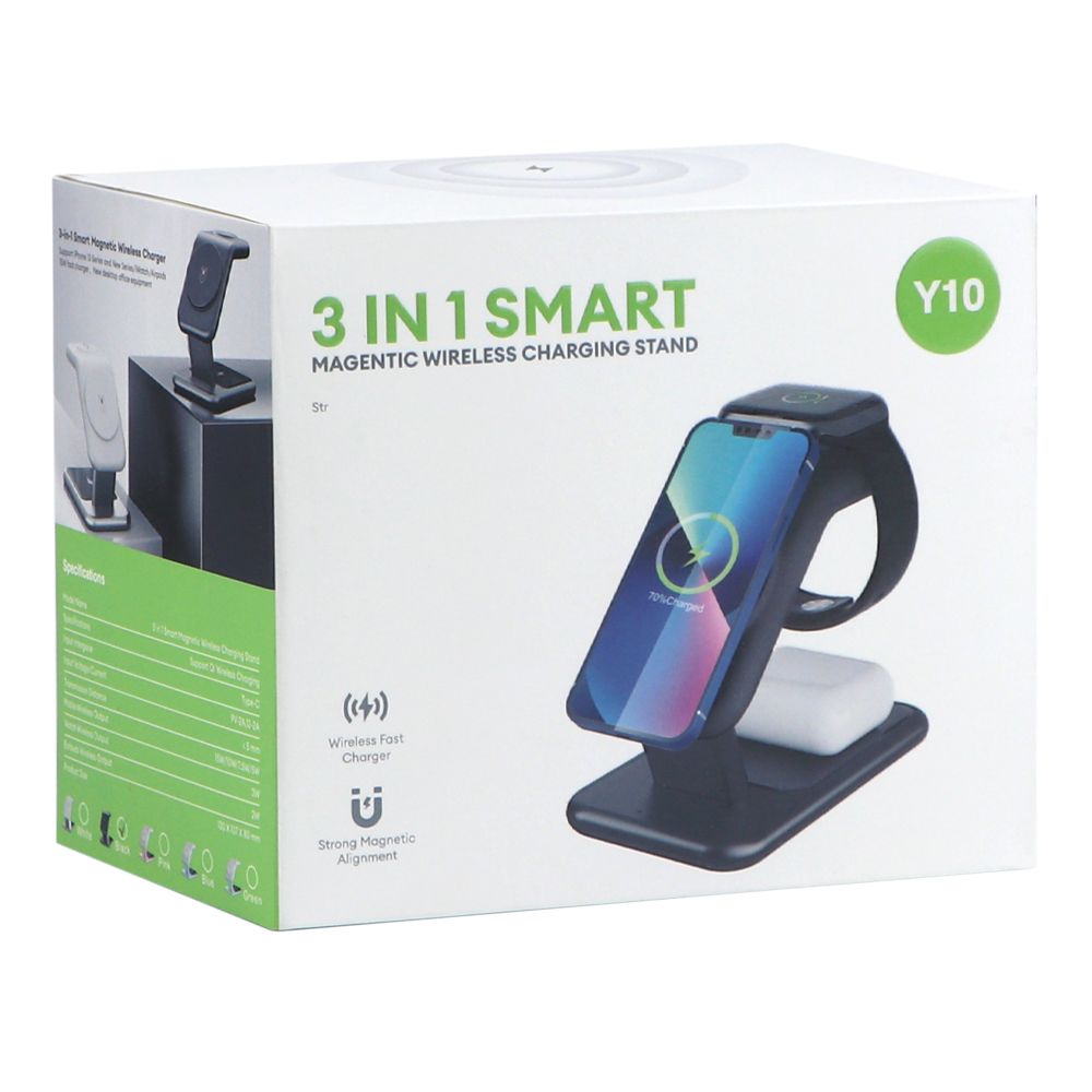 Купить БЕСПРОВОДНОЕ ЗАРЯДНОЕ УСТРОЙСТВО JJT-Y10 С MAGSAFE 3IN1 15W