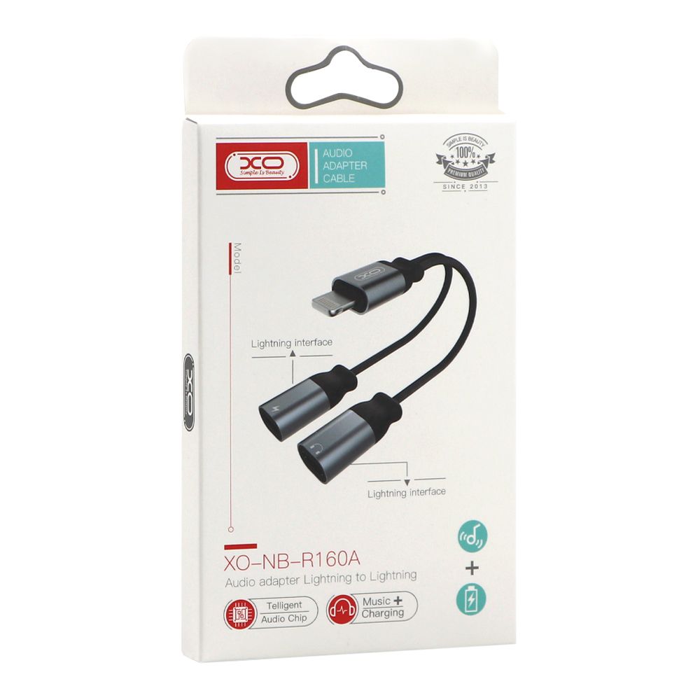 Купить ПЕРЕХОДНИК XO NBR160A AUDIO  ADAPTOR LIGHTNING TO DOUBLE LIGHTNING