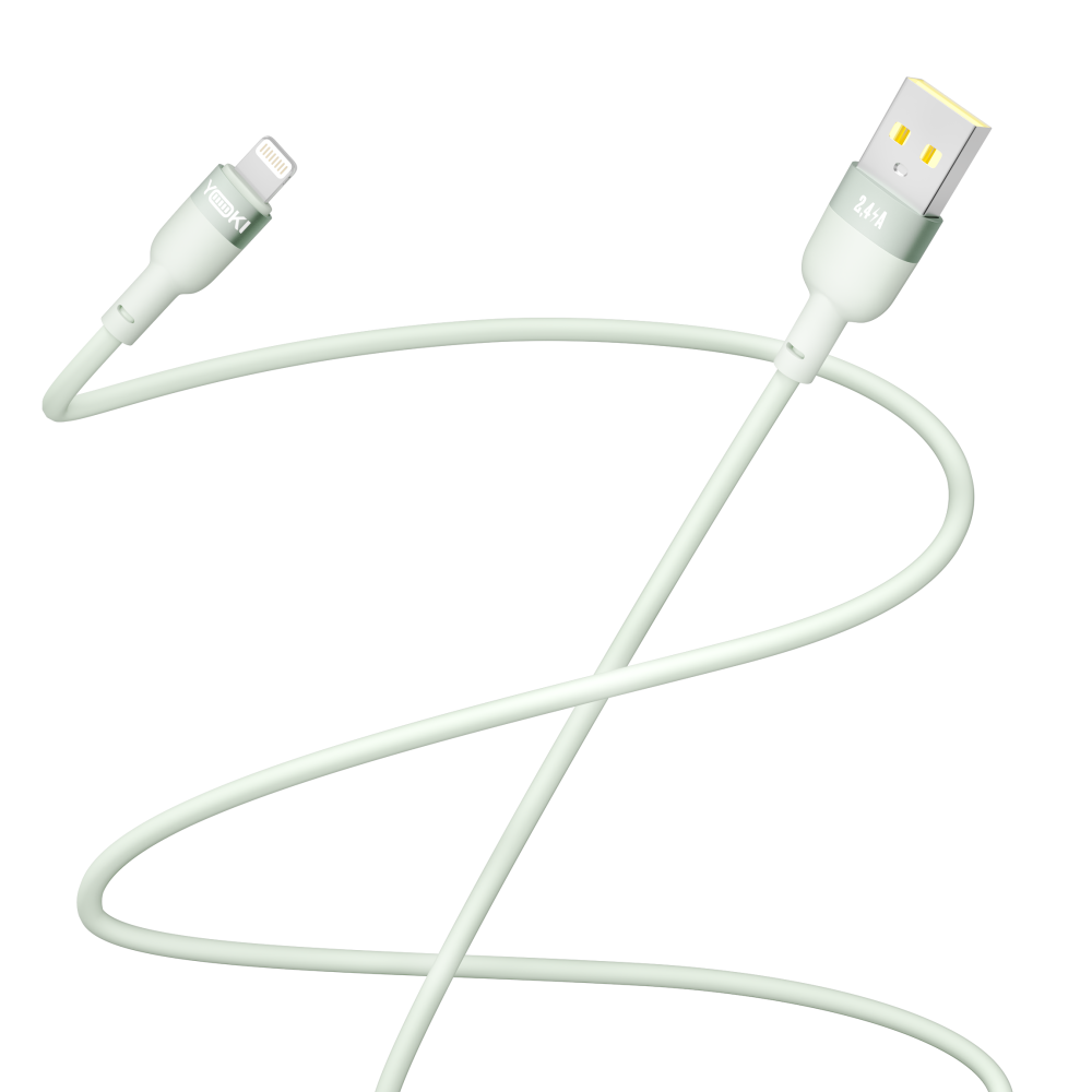 Купить USB YOKI SILICONE YK-SI50 LIGHTNING 2.4A 1.2M_2