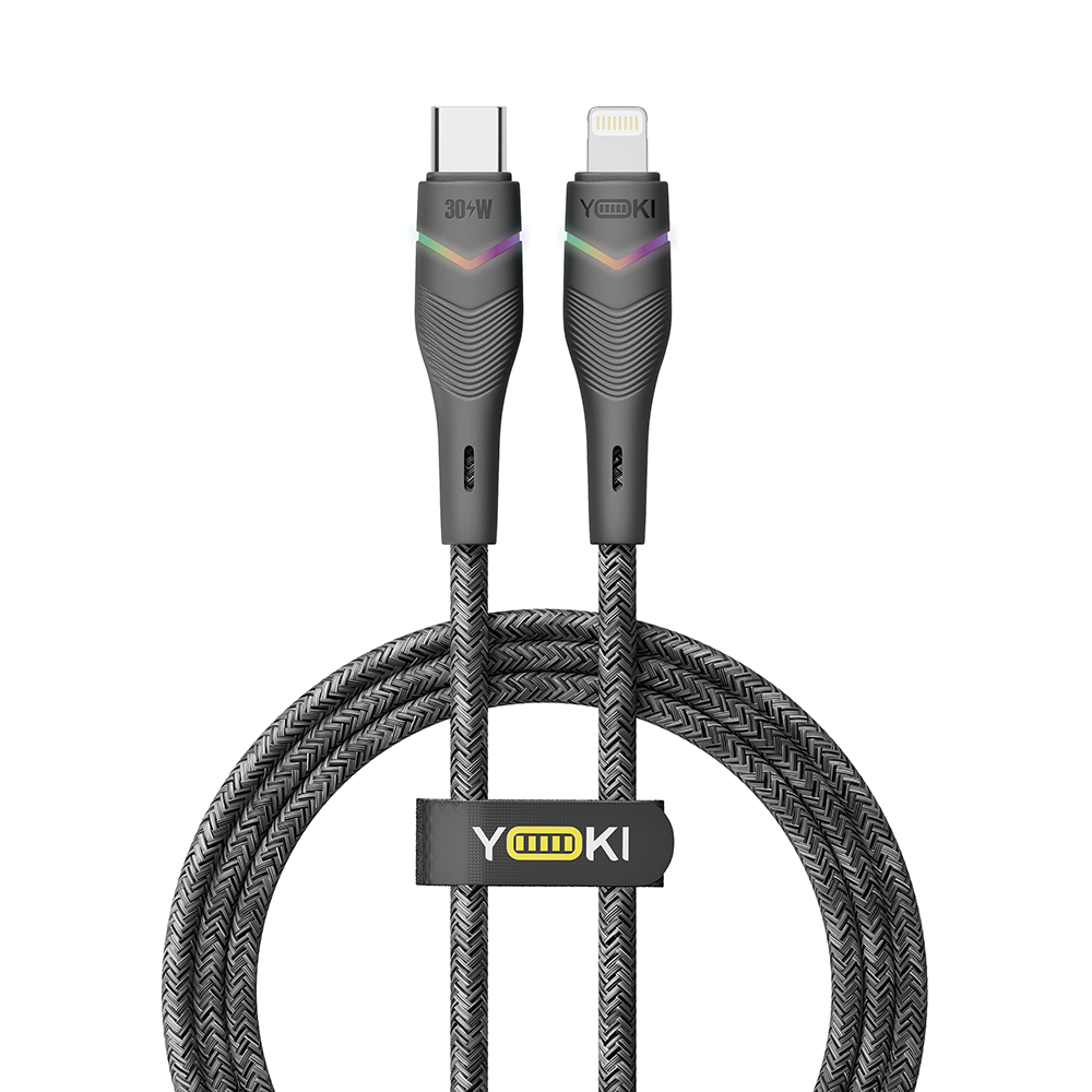 Купить USB YOKI RGB YK-RG24 TYPE-C TO LIGHTNING 30W 1.2M_1